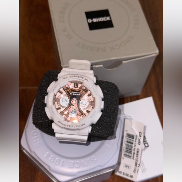 Unisex rose gold analog-digital watch Casio G-shock (5518) GMA-S120MF - Picture 3 of 7